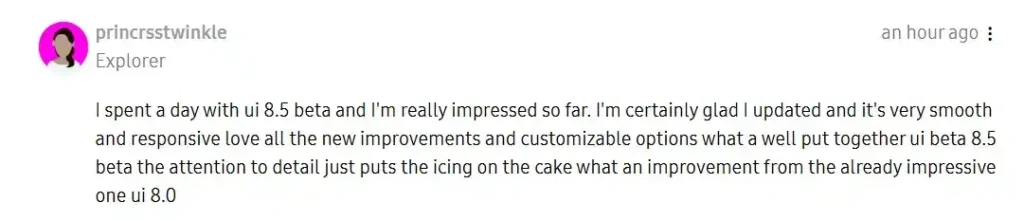 One UI 8.5 satisfied first impression