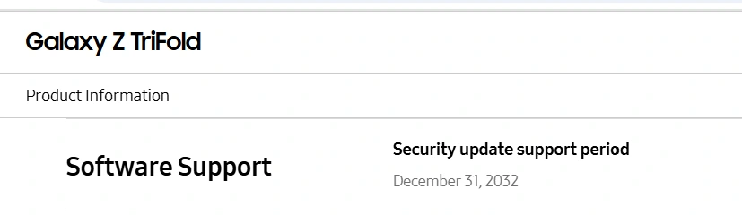Galaxy Z TriFold software support