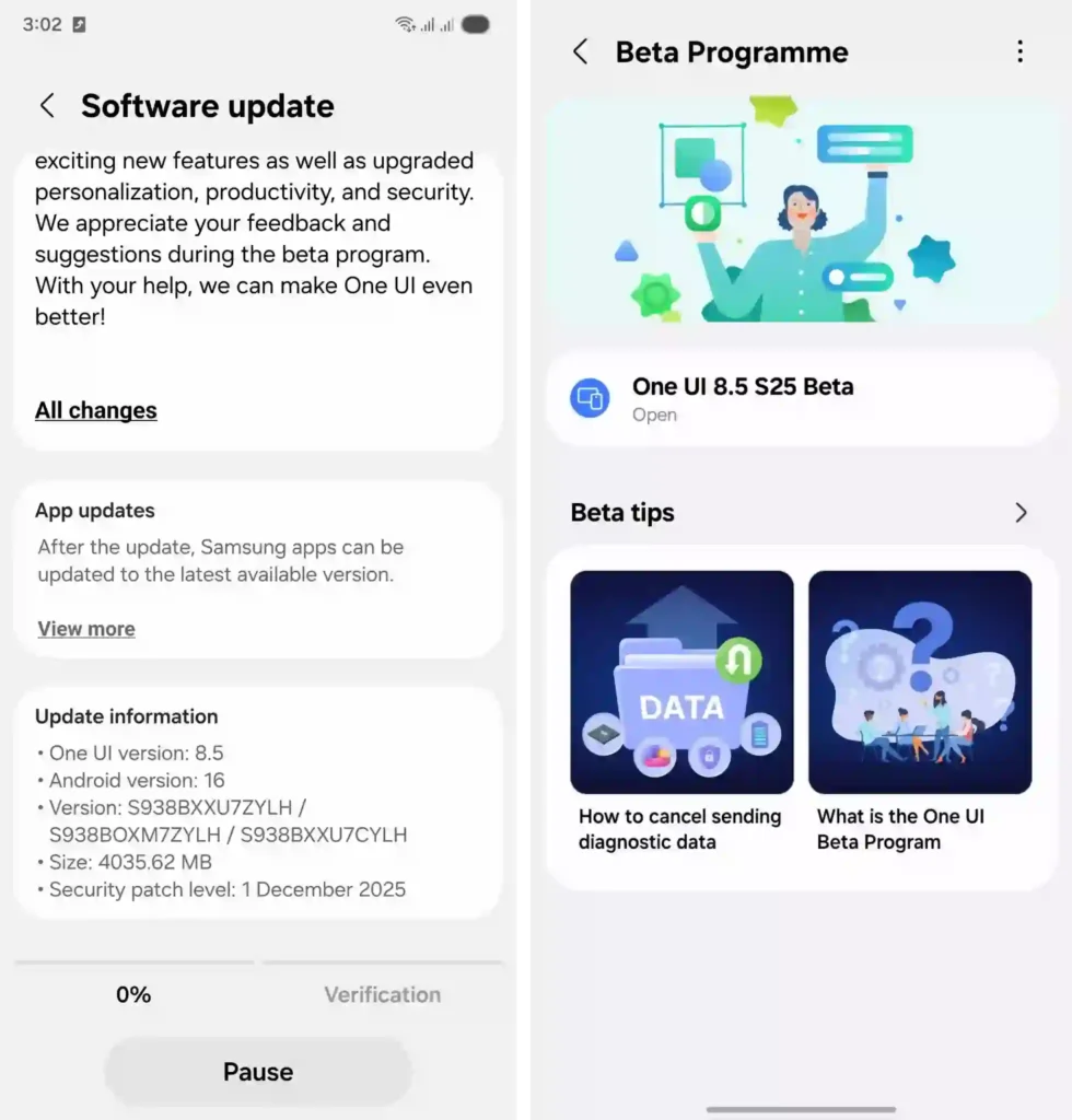 One UI 8.5 Beta in India