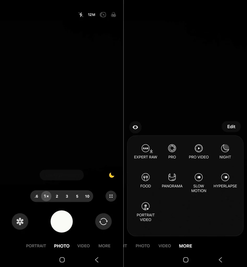 Galaxy S25 Ultra One UI 8.5 camera app
