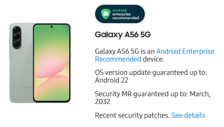 Galaxy A56 5G Enterprise Edition