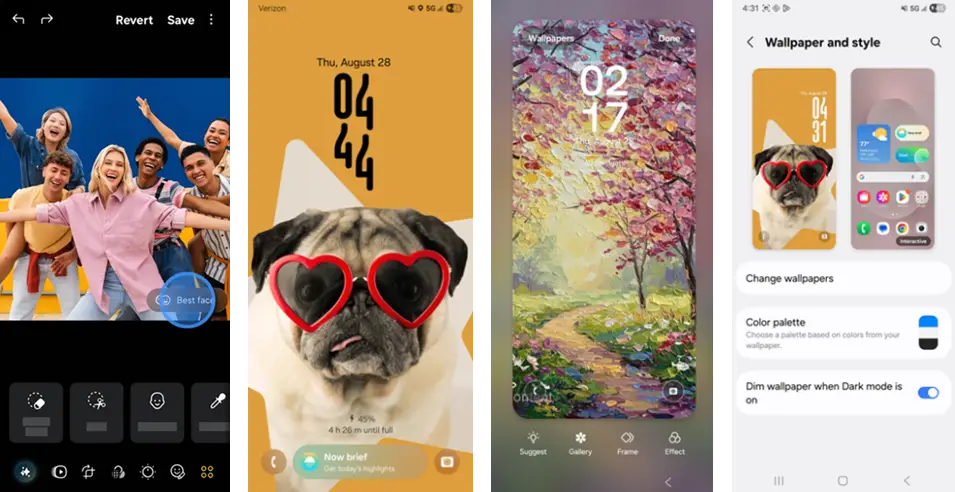 Galaxy S23 FE One UI 8 screenshots verizon