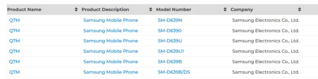 Galaxy Z Tri-Fold model numbers