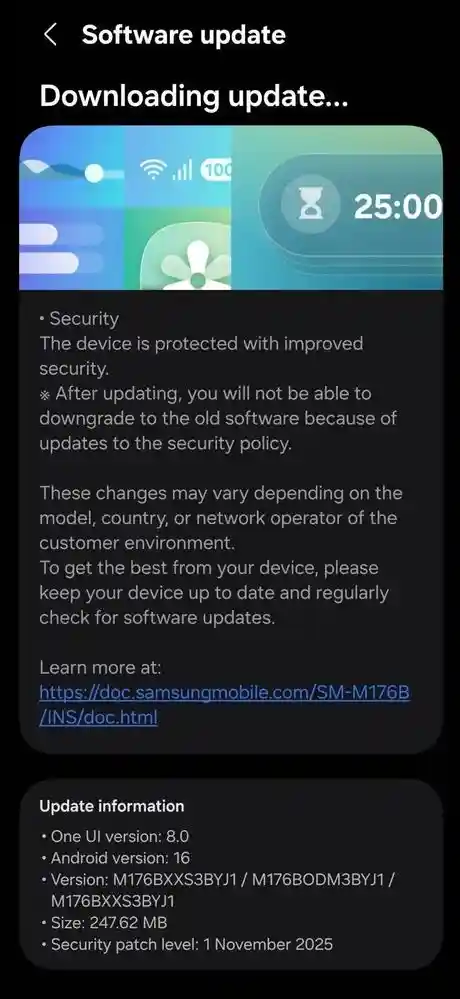 Galaxy M17 5G November update