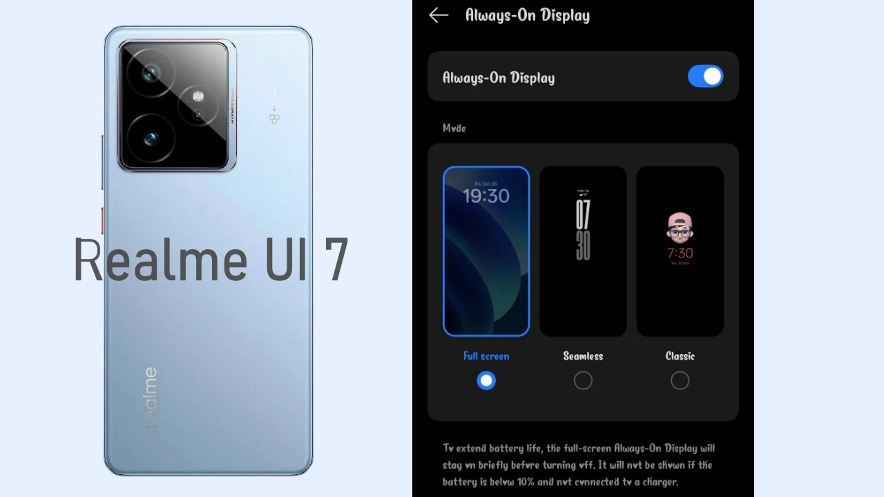 Realem GT 7 with full screen AOD