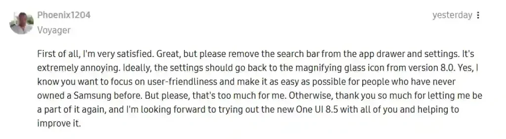 Satisfied but needs improvement