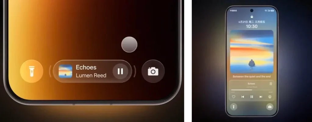 ColorOS 16.1 Lock Screen Island